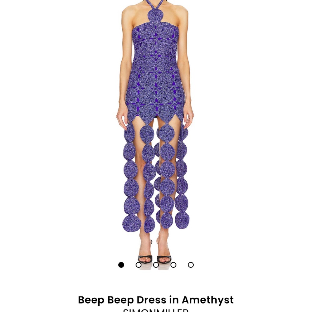 Simon Miller Purple Cut Out Backless Midi Dress